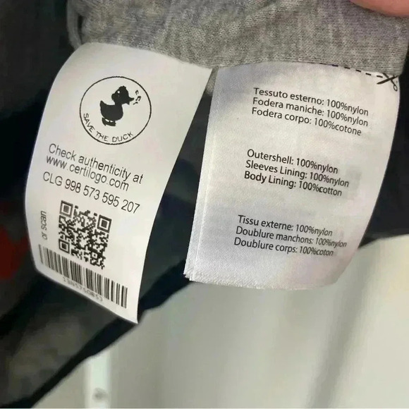 NWT Save the Duck Kids Ultra Light Weight Nylon Jacket size 10 - Picture 6 of 7